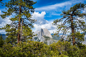 Yosemite's Half Dome and Nevada Falls taken from Glacier Point in the Spring of 2025