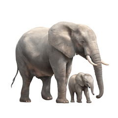 Obraz premium elephant isolated on white background