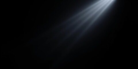 Subtle light rays on deep black backdrop, ideal presentation background,  stylish,  matte