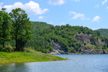 Scenery of Bor Lake (Borsko jezero), an artificial lake in Eastern Serbia near the city of Bor