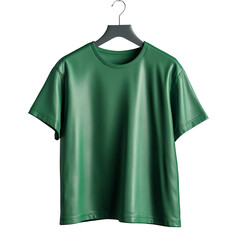 green t shirt isolated on white