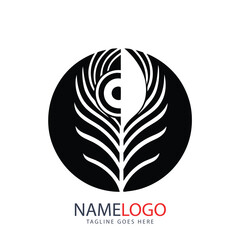 Abstract vector logo of a bird and fish, an artistic symbol design perfect for business or nature illustration