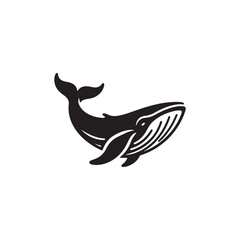 Majestic Humpback Whale Vector Silhouette – Ocean Giant Outline Design for Marine Life Art, Nautical Decor, Sea Animal Clipart, SVG for Crafts and Projects
