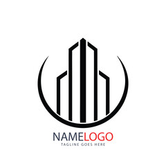 Business logo design featuring a dynamic financial growth graph with an upward arrow symbol