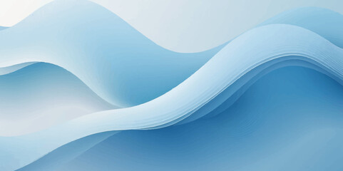 Abstract Blue Wave Background Design – Smooth Fluid Gradient Vector Art.	