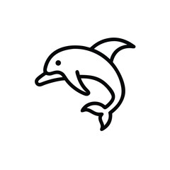 Colorful dolphin logo with dynamic flowing shapes vector illustration