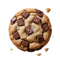 Delicious chocolate chunk cookie gourmet bakery style dessert food photo on transparent background