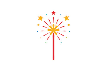 Colorful Vector Firework Burst 