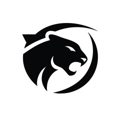sleek panther navy red vector illustration