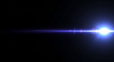 Abstract Flare With Blue Light Effect Dark Backdrop And Rays