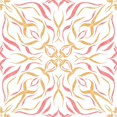 Hand drawn floral seamless pattern.