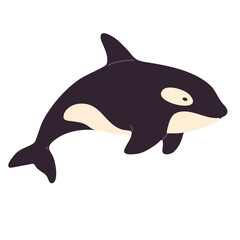 Whale isolated on white background, shown in side view, ideal for marine wildlife, ocean-themed designs, or educational materials