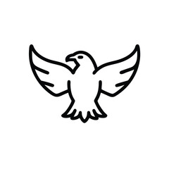 Obraz premium navy silver eagle clean logo vector illustration