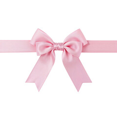 pink ribbon bow isolated on transparent background png