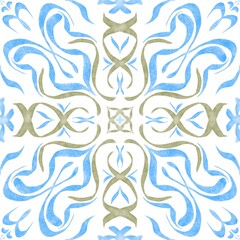 Hand drawn floral seamless pattern.