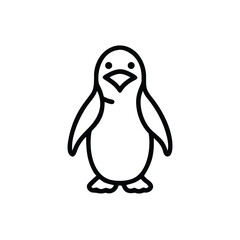 fun penguin logo design vector illustration