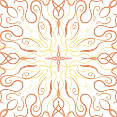 Hand drawn floral seamless pattern.