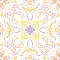 Hand drawn floral seamless pattern.