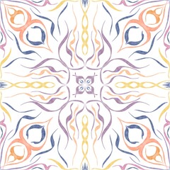 Hand drawn floral seamless pattern.