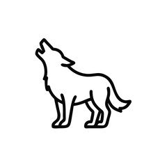 rugged howling wolf theme vector illustration