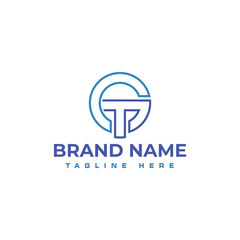 G T  Letter Logo For Business And Company Identity

