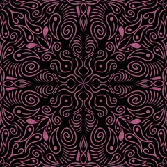 Hand drawn floral seamless pattern.