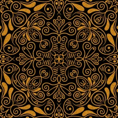Hand drawn floral seamless pattern.