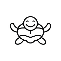 bright smiling turtle artwork vector illustration