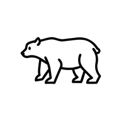 vintage bear rugged hand drawn vector illustration