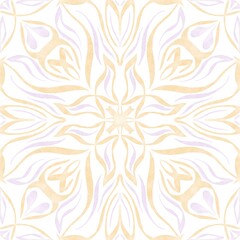 Hand drawn floral seamless pattern.