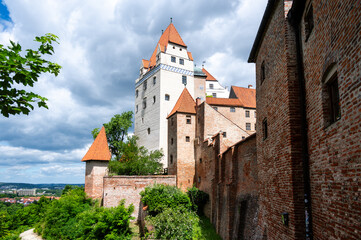 View of Trausnitz Castle in Landshut, Germany.