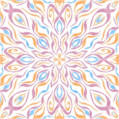 Hand drawn floral seamless pattern.