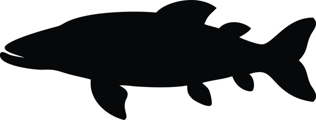 pike fish silhouette 
