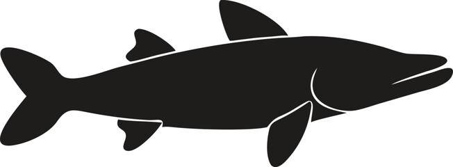 pike fish silhouette 