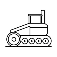 Obraz premium terracing machine line art on white background