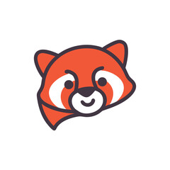 cartoon red panda playful style vector illustration