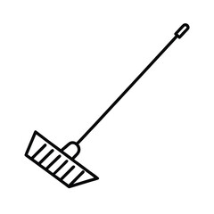 soil solarization sheet lifter line art on white background