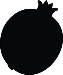 pomegranate icon clip art black silhouette