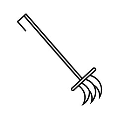 silage cutter line art on white background