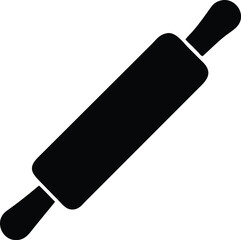 rolling pin with wooden handle silhouette 