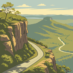 landscape with road