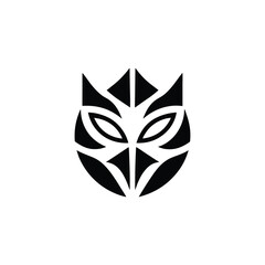 blue eyed mystic wolf artwork vector illustration