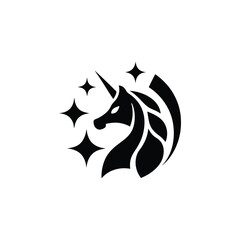 unicorn with shimmering glitter style vector illustration