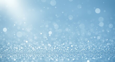 Abstract Glitter Background Blue Sparkle Light Shiny Festive Bokeh