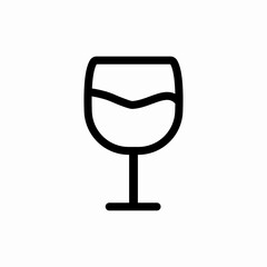 wine glass drink icon vector sign

