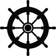 Obraz premium ship wheel vintage
