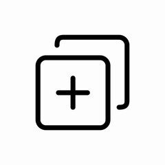 folder document add icon vector sign