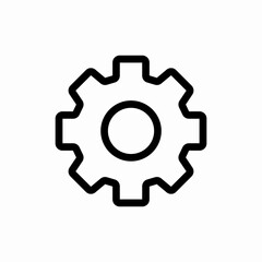 settings configuration gear icon vector sign