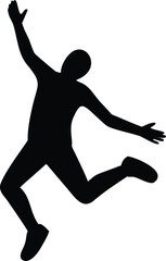 silhouette of a man jumping