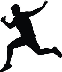 silhouette of a man jumping